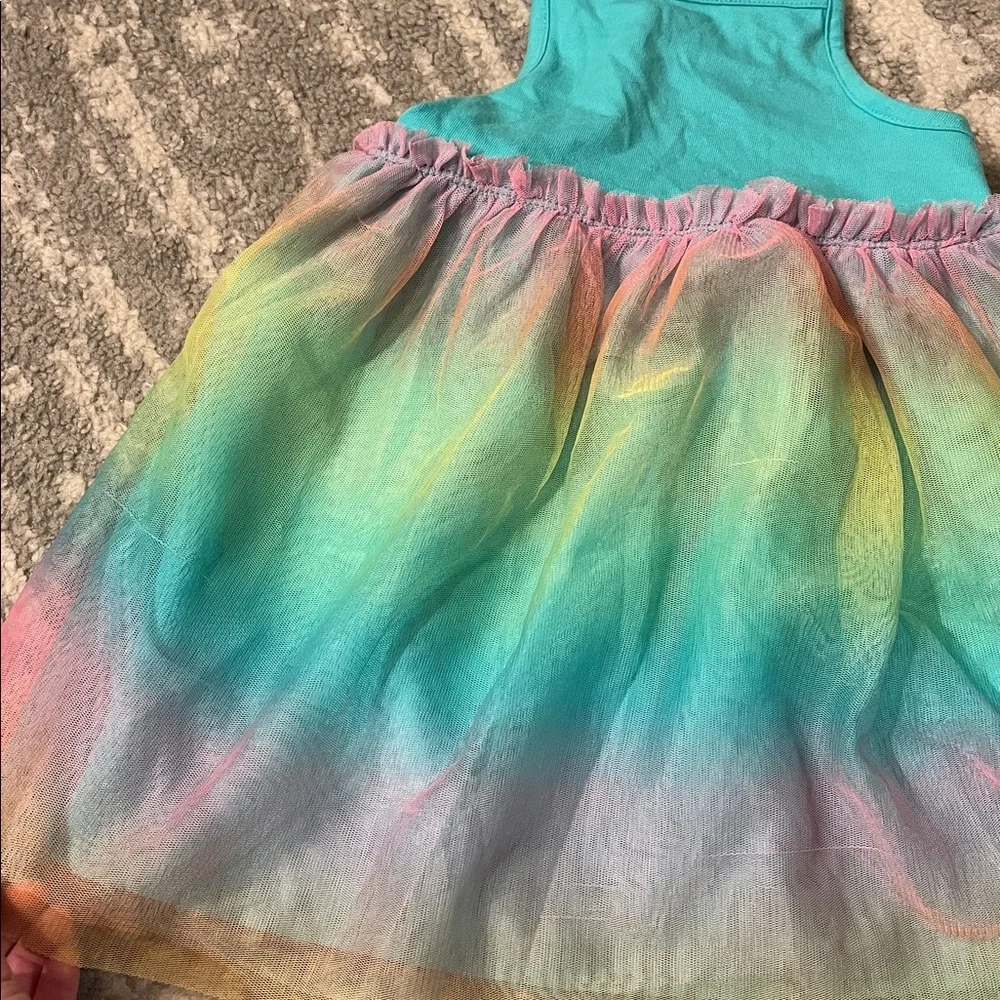 Catt & Jack Colorful Rainbow Tulle Dress - Picture 3 of 3